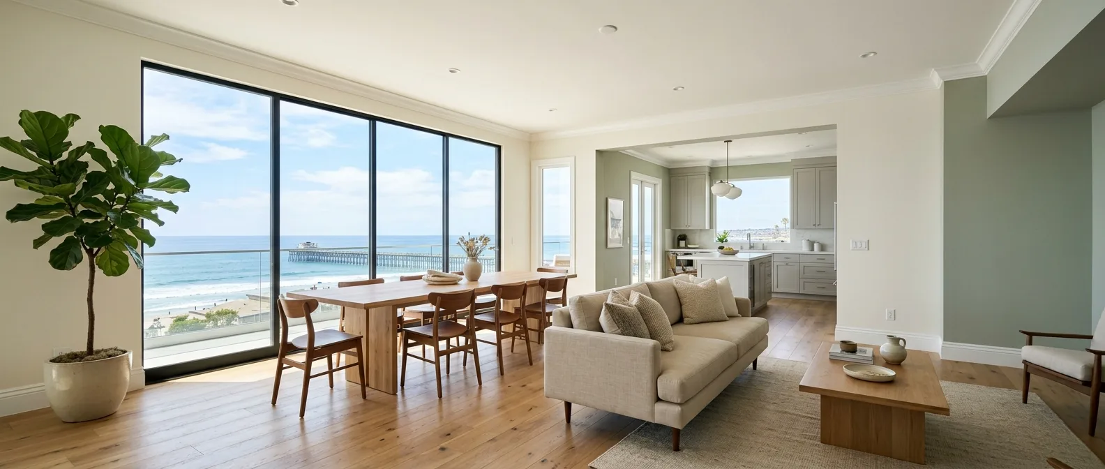 interior painting work, project example in Oceanside, CA