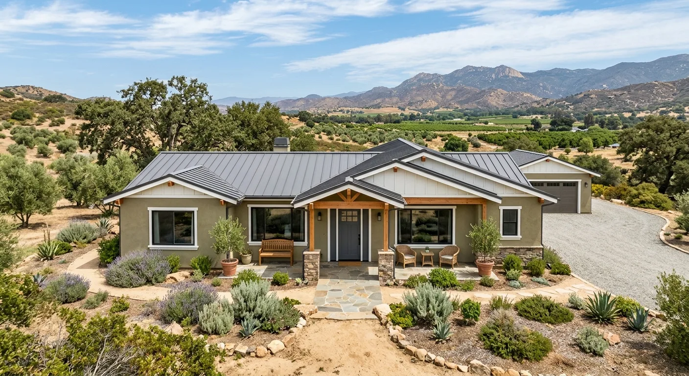 exterior painting work, project example in Pauma Valley, CA