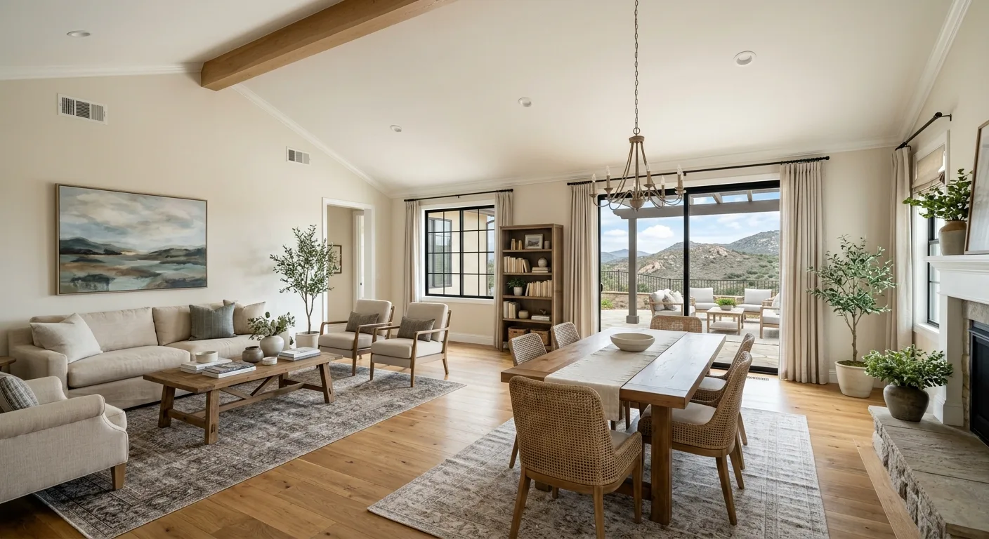 interior painting work, project example in Poway, CA