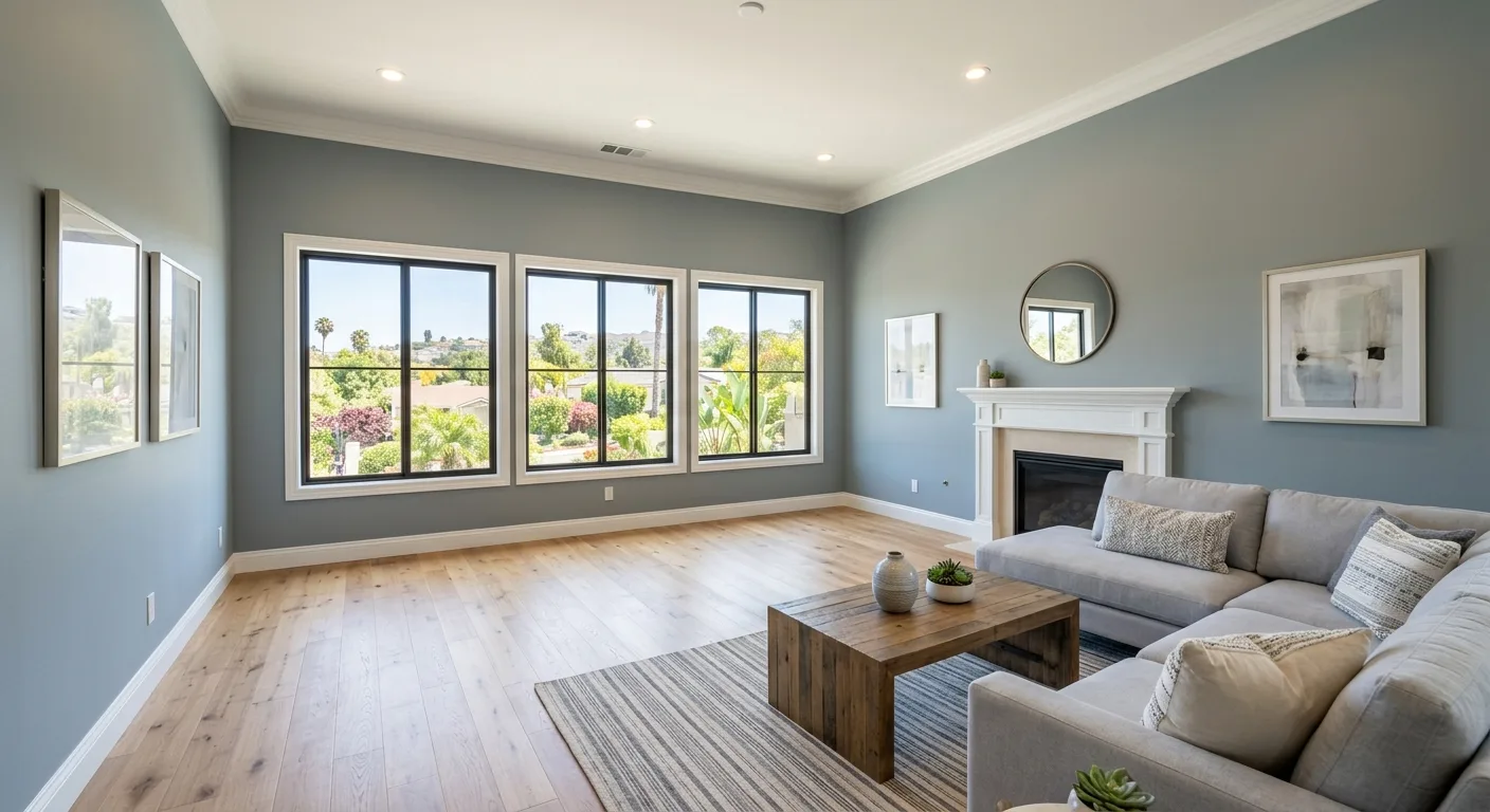 interior painting work, project example in San Marcos, CA