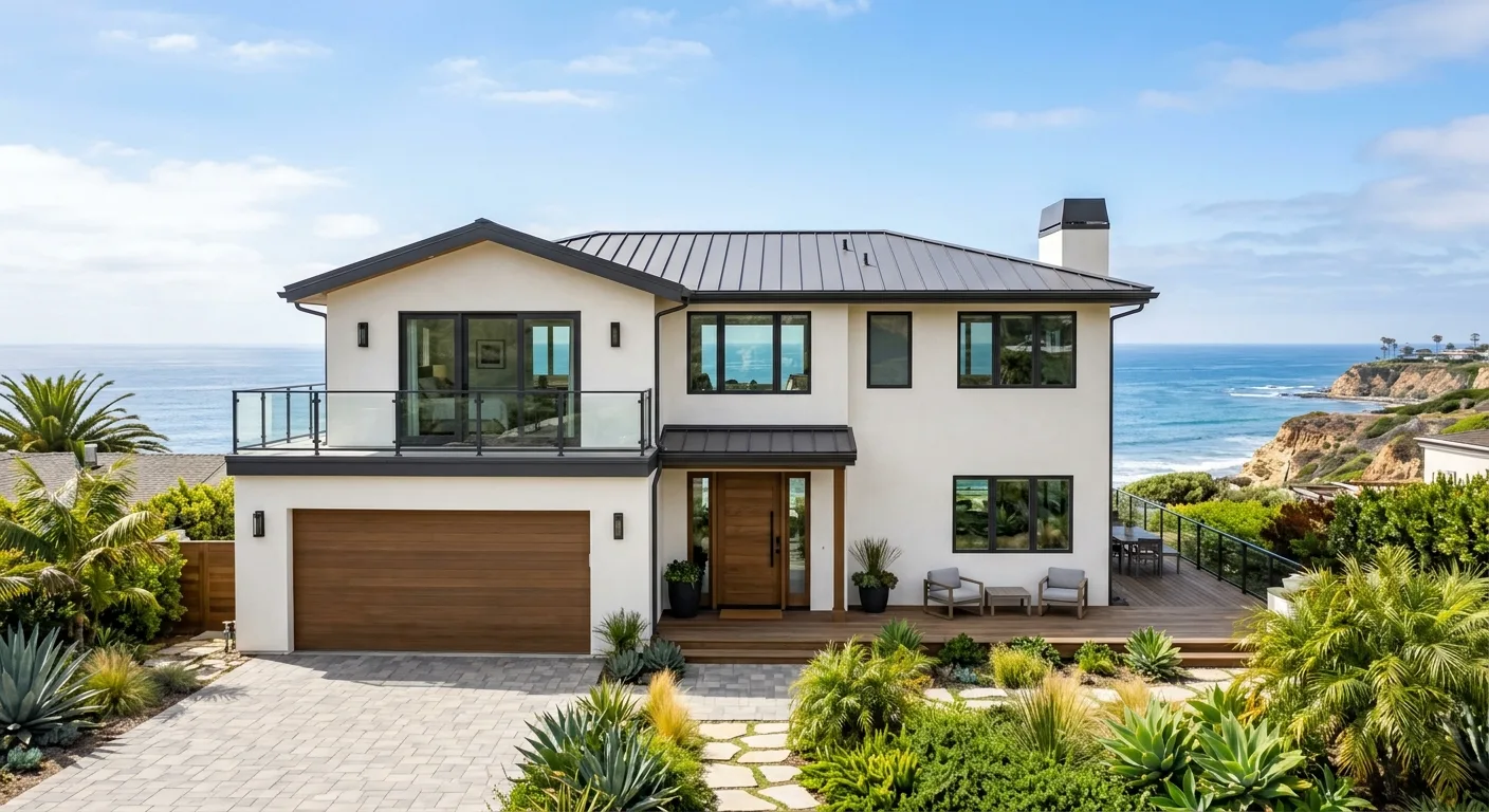 exterior painting work, project example in Solana Beach, CA