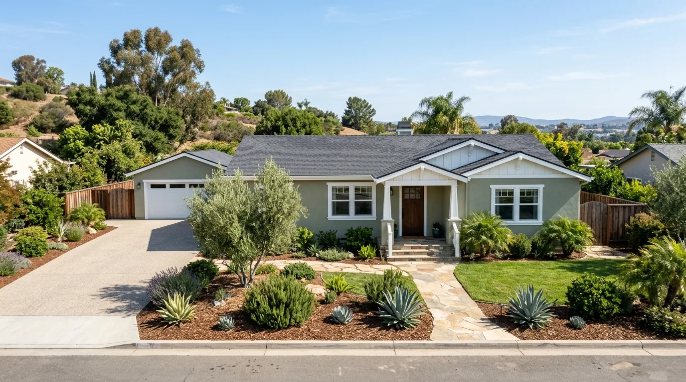 exterior painting work, project example in Vista, CA