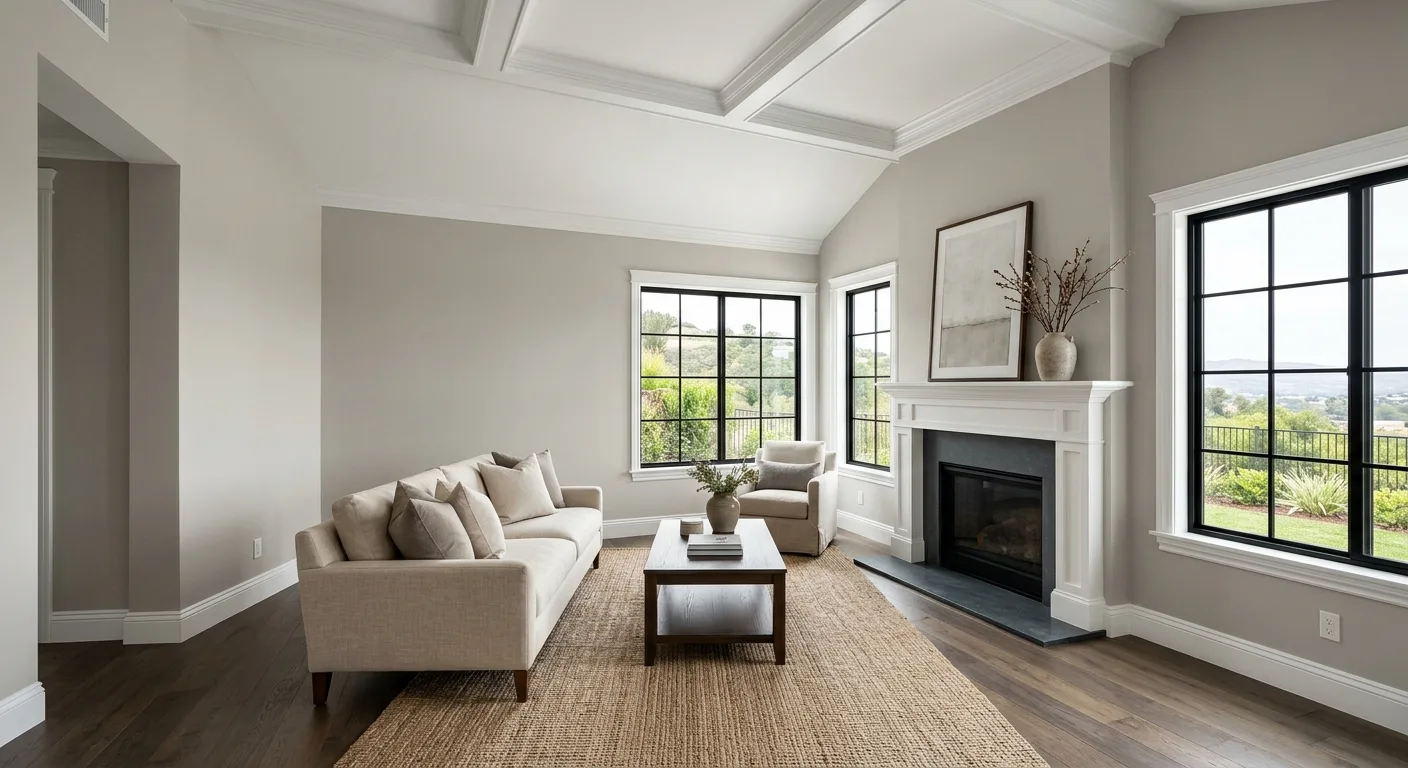 interior painting work, project example in Vista, CA