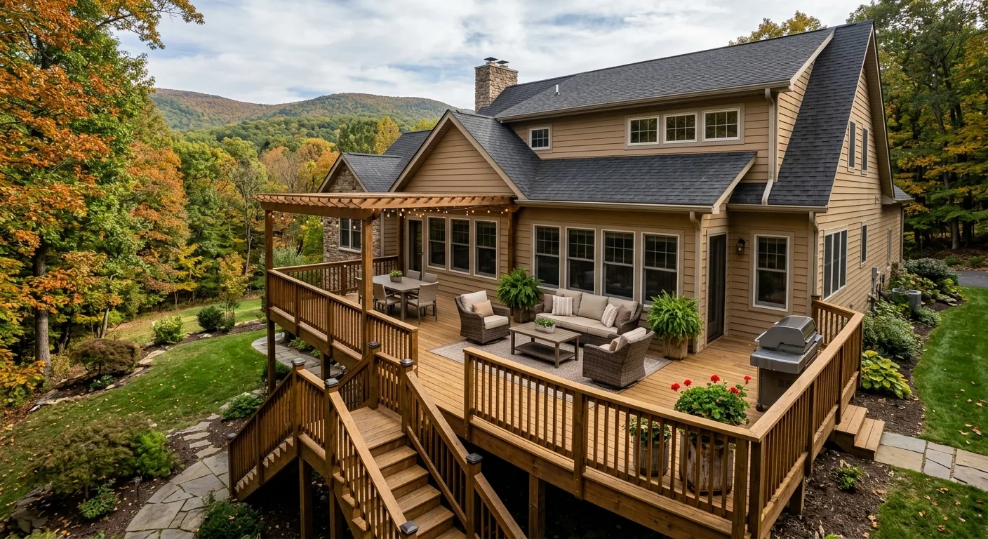 deck installation work, project example in Cumberland, MD