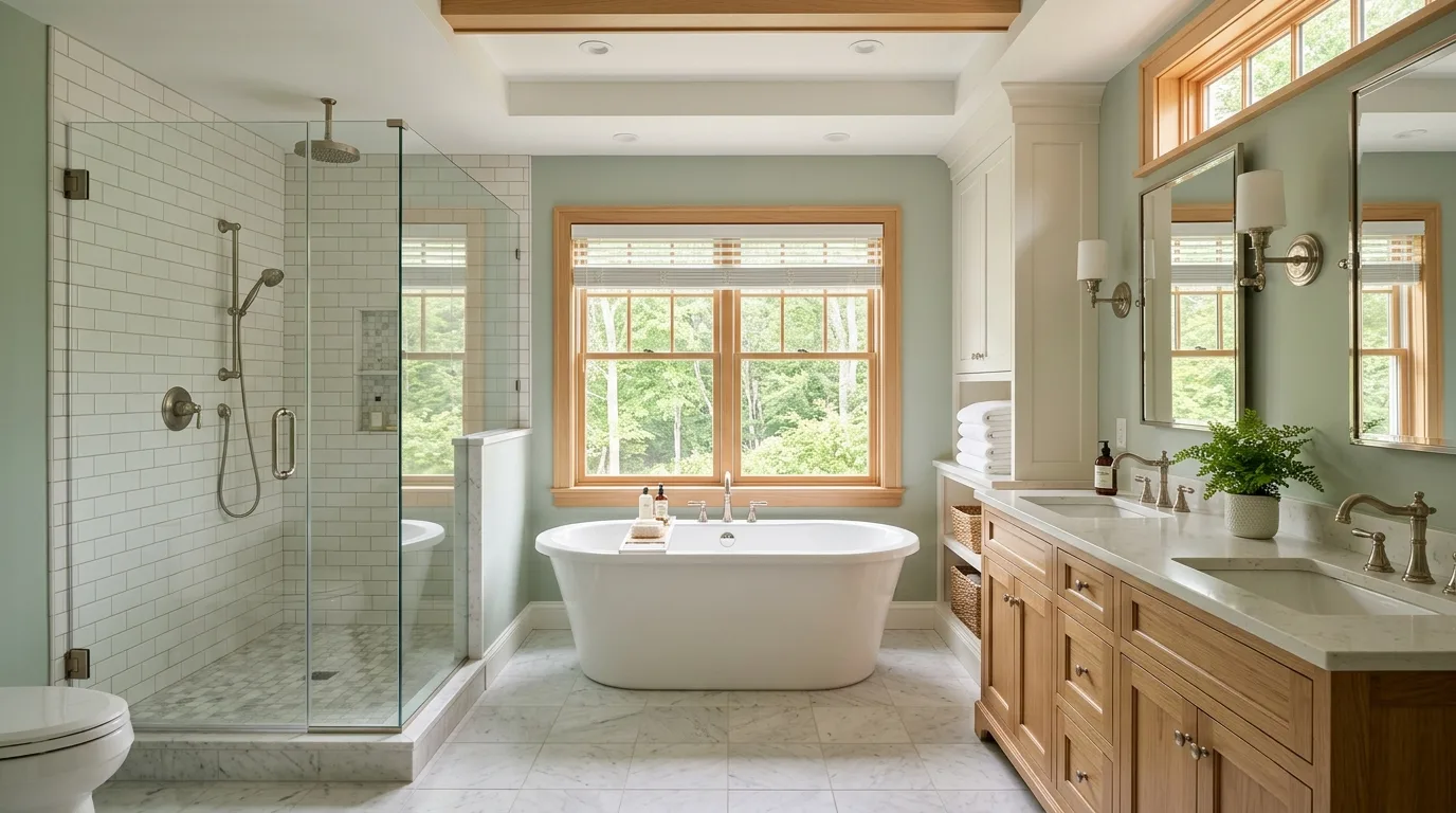 bathroom remodeling work, project example in Yarmouth, ME