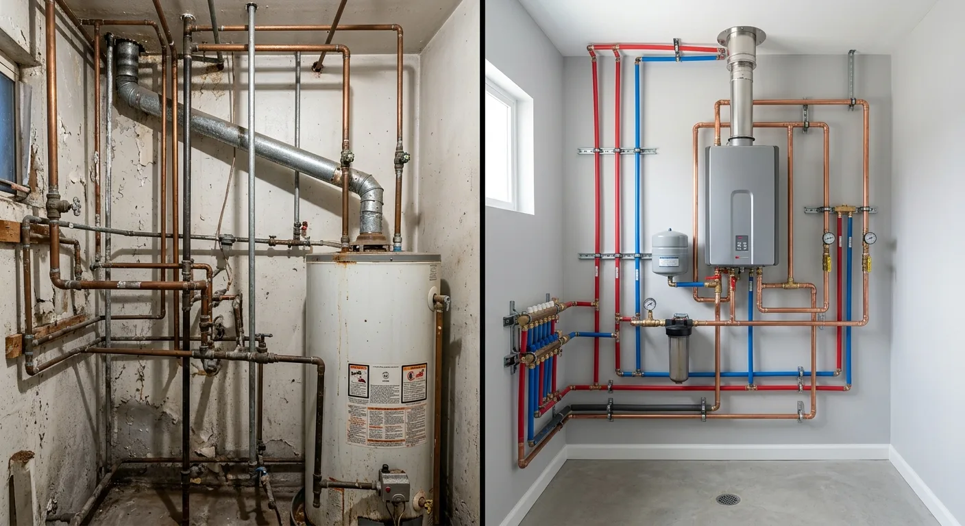 Plumbing work — project example in CA