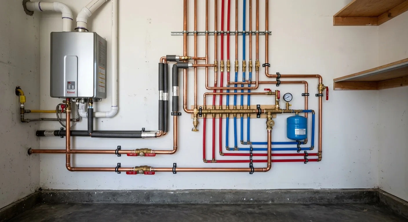 Plumbing work — project example in CA