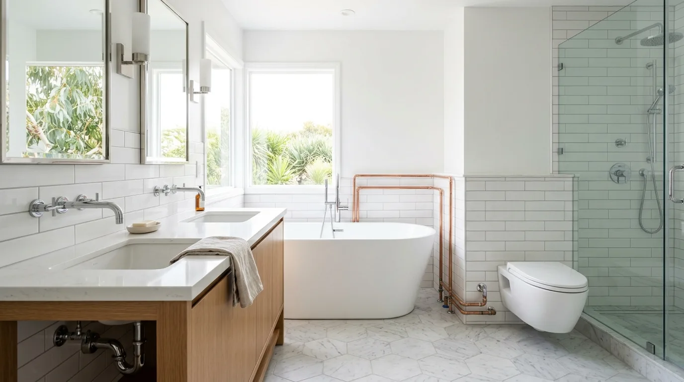 Plumbing work — project example in CA