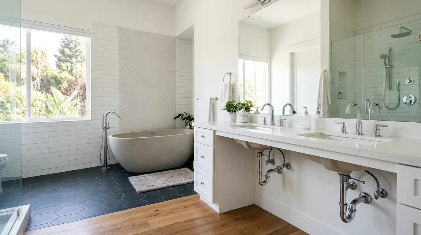 Plumbing work — project example in CA