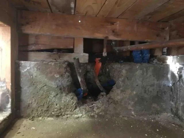 Under-floor pipe leak repair by Graham Plumbing