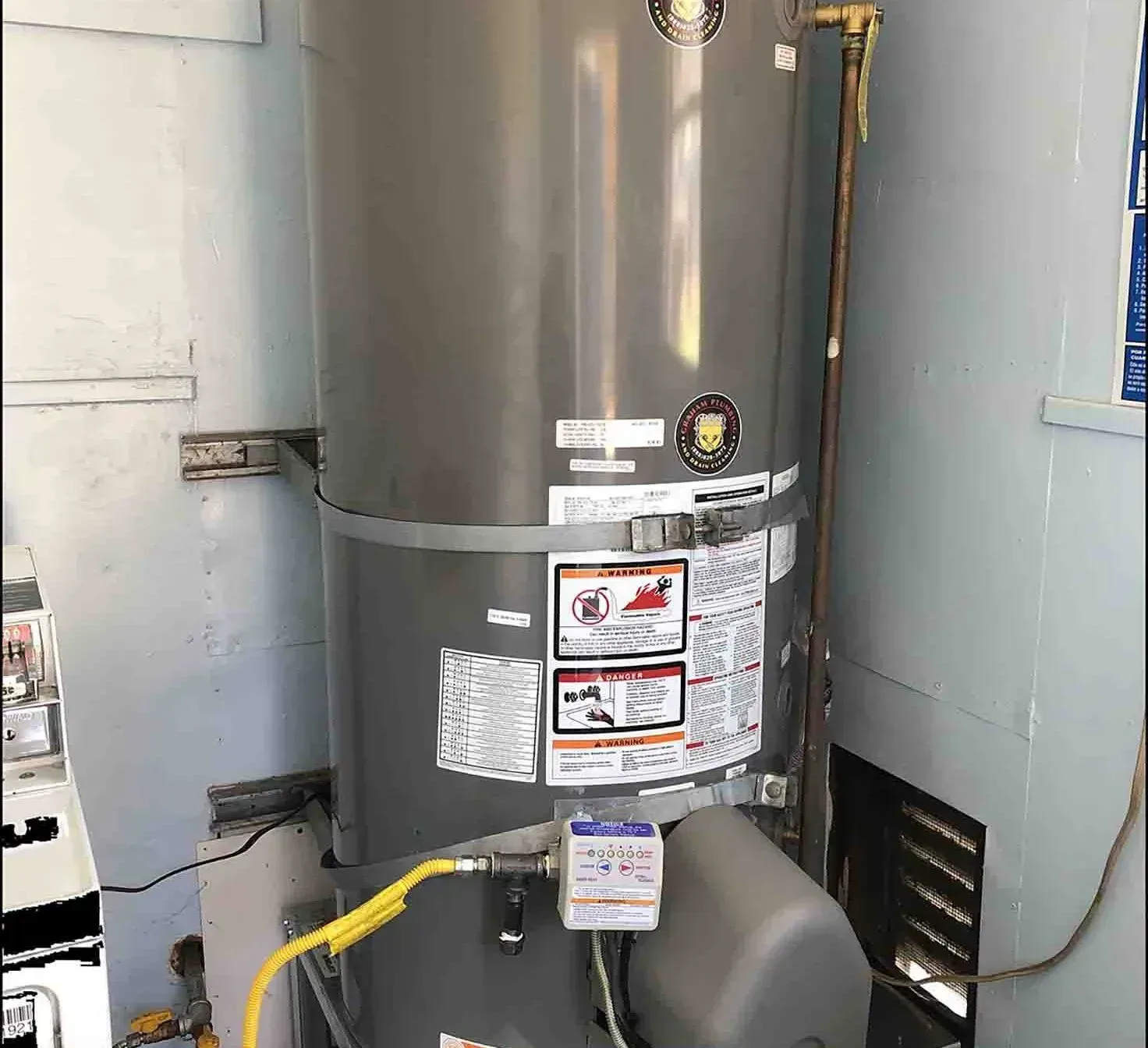 New water heater installed by Graham Plumbing
