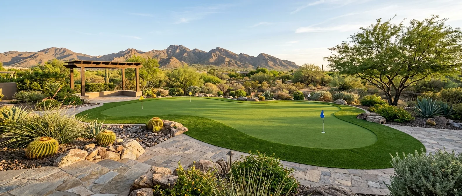 putting greens work, project example in Phoenix, AZ