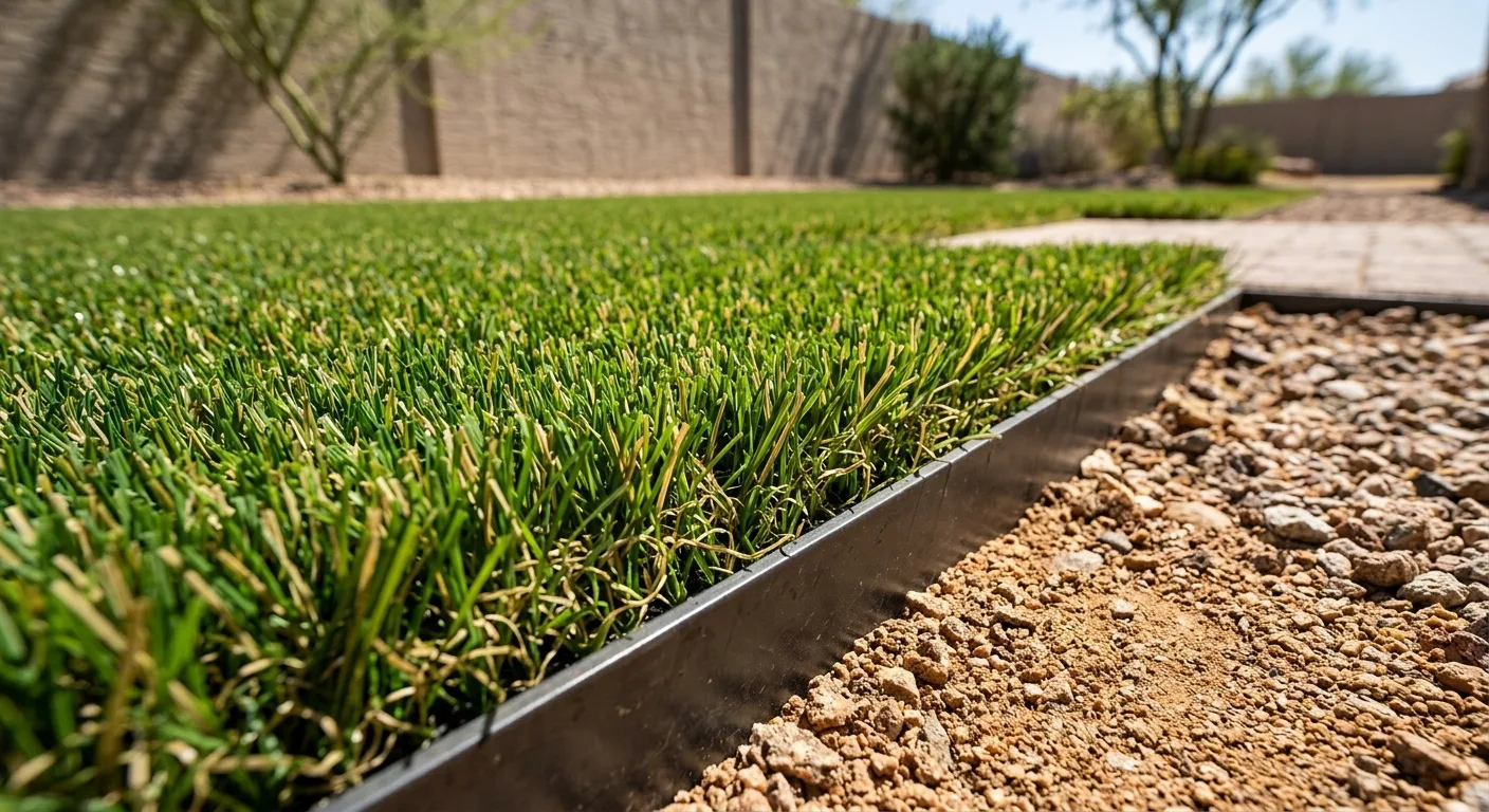artificial turf installation work, project example in Paradise Valley, AZ