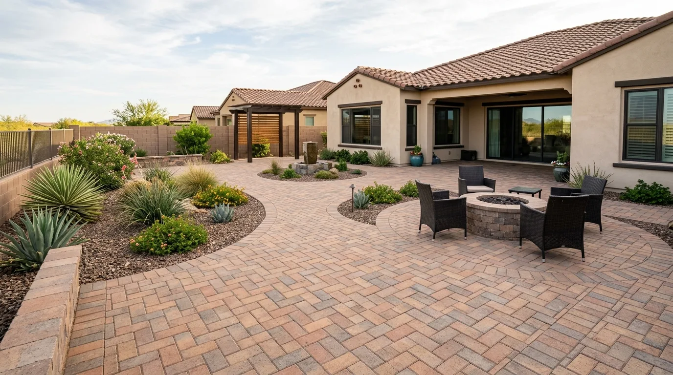 paver patios work, project example in Sun City, AZ