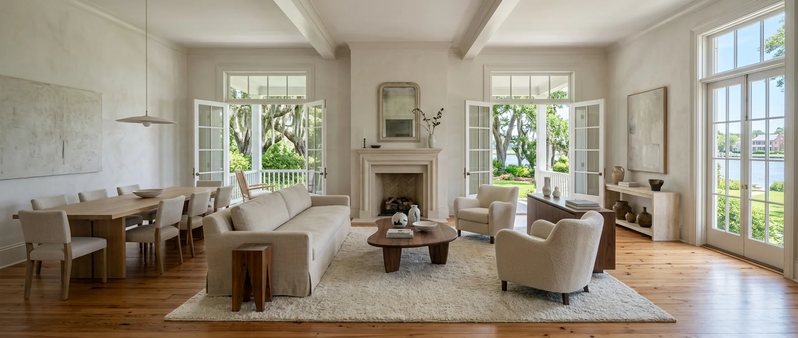 quiet luxury over show work, project example in New Bern, NC