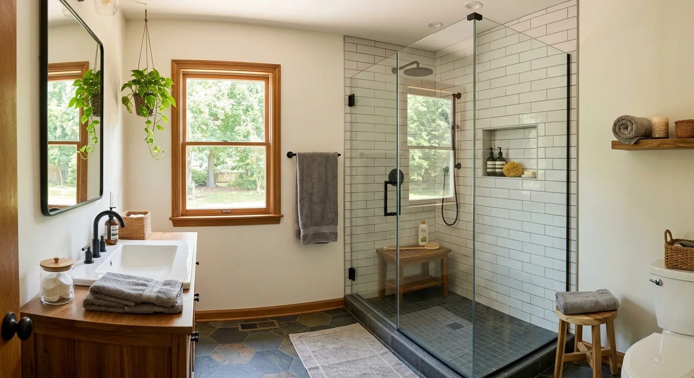 tub to shower conversion work, project example in Cove City, NC