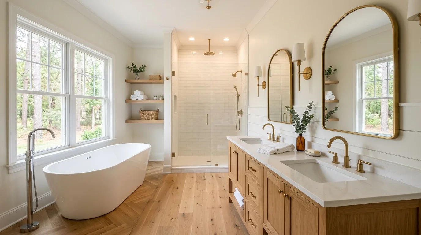 bathroom remodeling work, project example in Ernul, NC