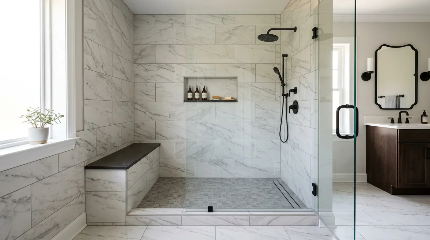 walk in tiled showers work, professional service in New Bern, NC
