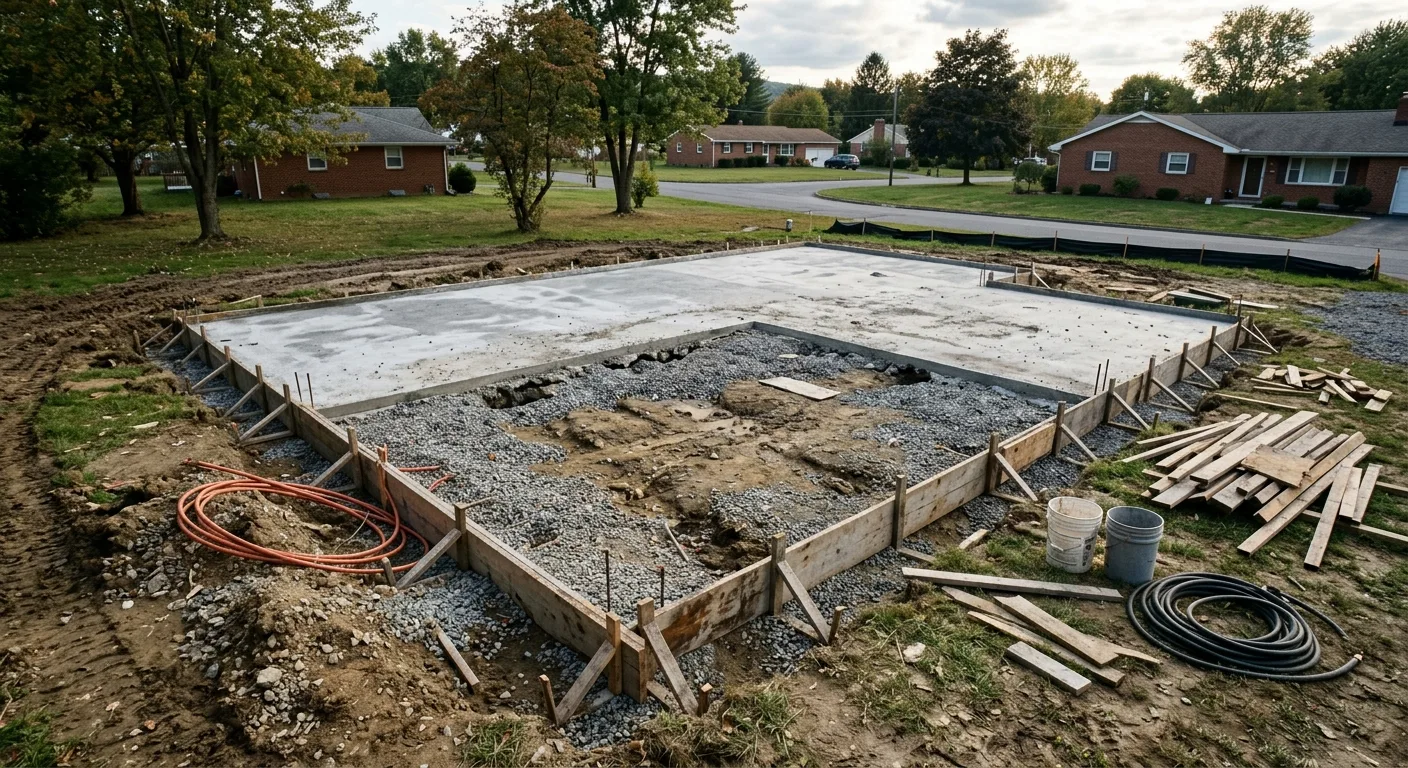 Concrete driveway