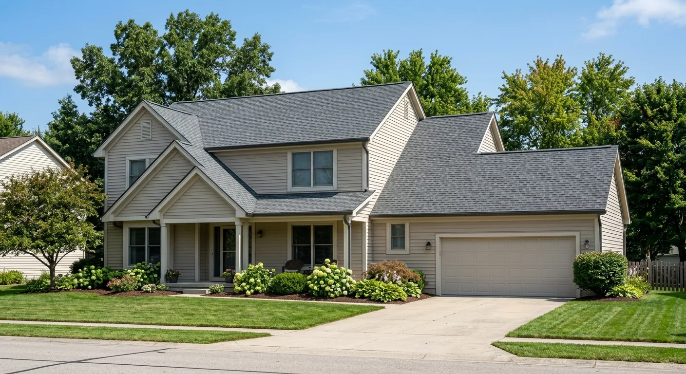 roof replacement work, project example in Hilliard, OH