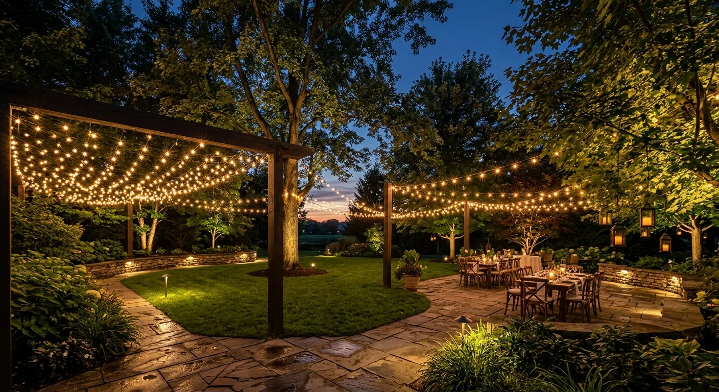 Event Lighting Installation for Outdoor Gatherings
