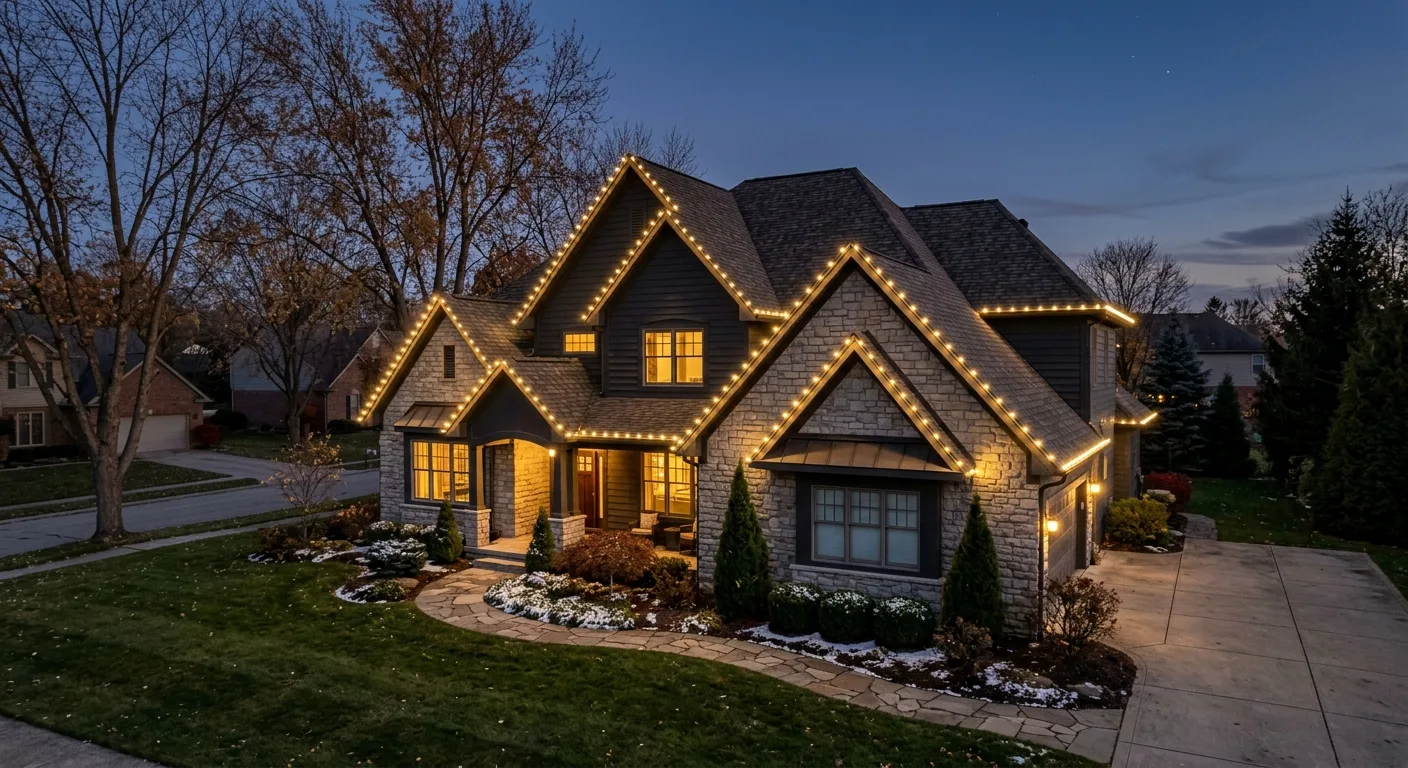 Permanent Holiday Lighting for Your Home's Roofline