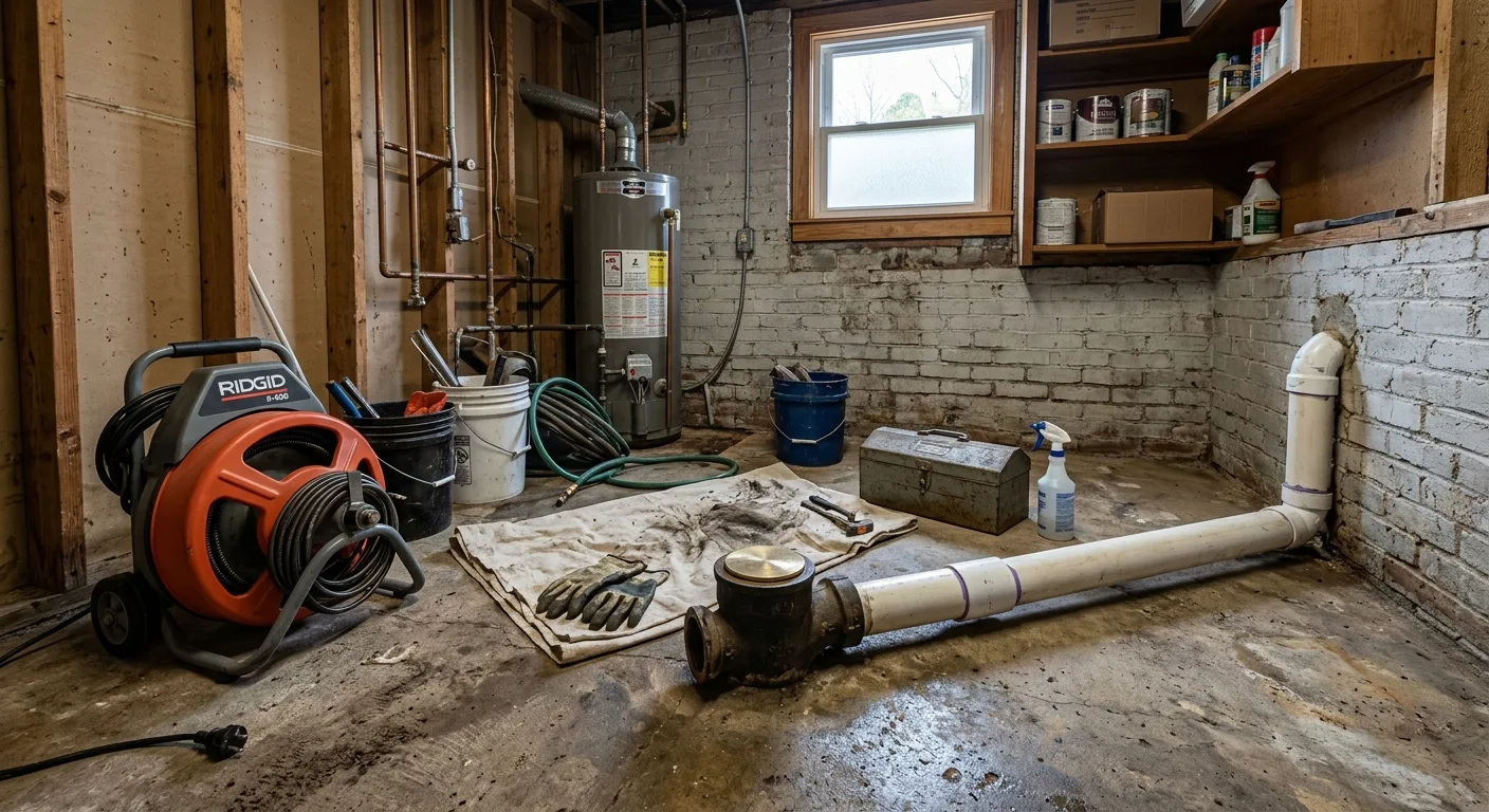 drain cleaning work, project example in Pittsboro, NC