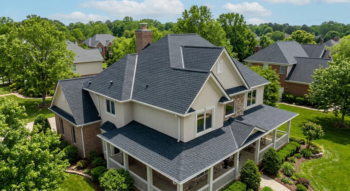 roofer work — project example in Huntersville, NC