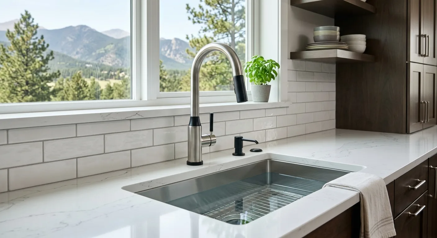 faucet and fixture work work, project example in Monument, CO