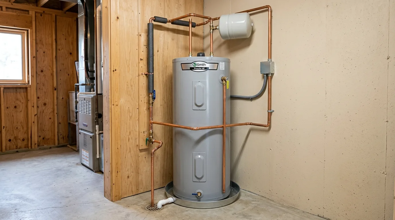 water heater installation work, project example in Monument, CO