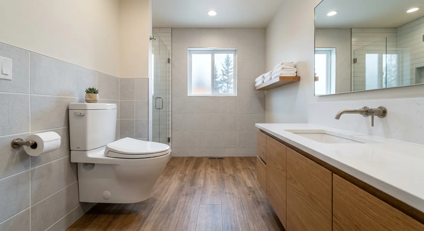 toilet and fixture installation work, project example in Victor, ID