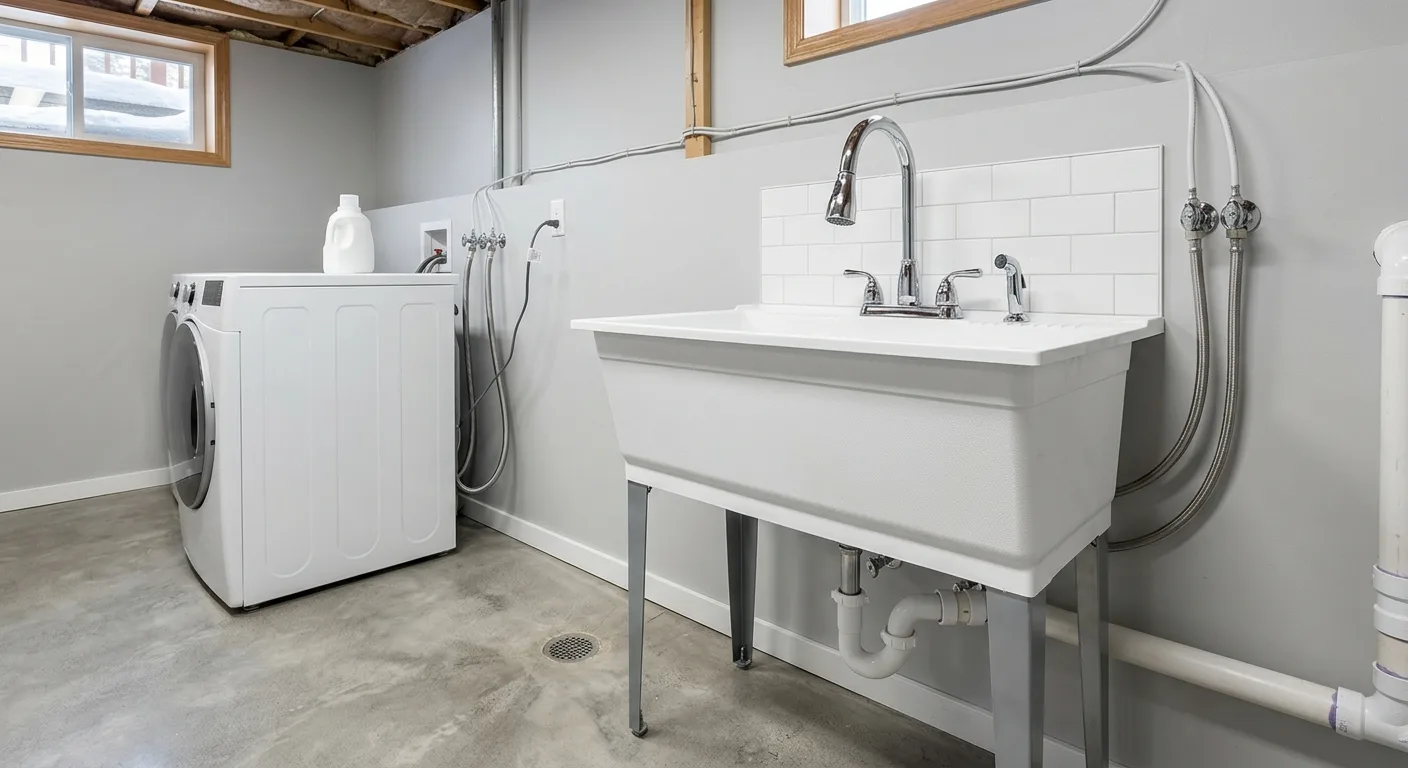 laundry tub installation work, professional service in the east metro, MN