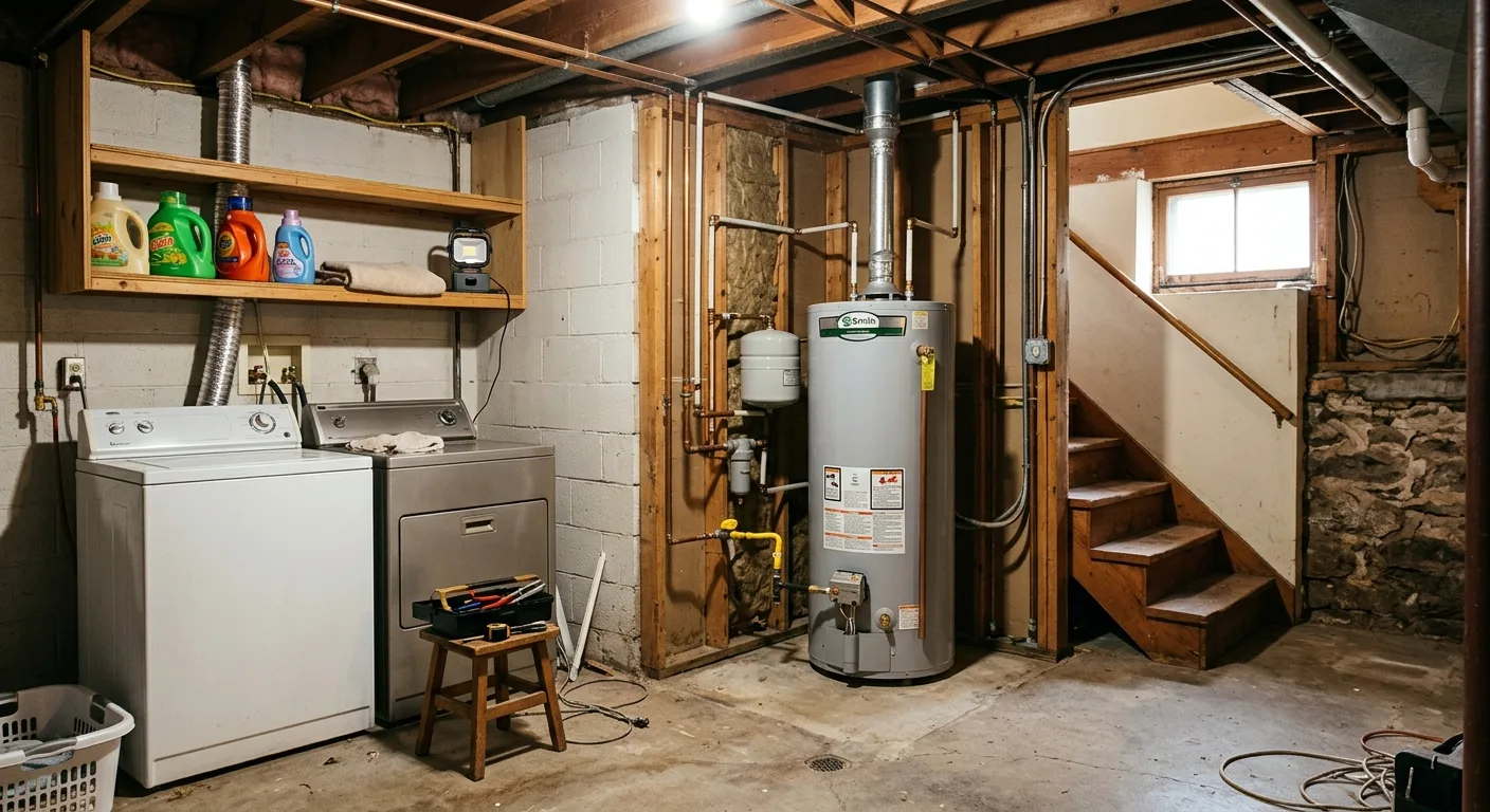 Residential water heater installation in a Maplewood, MN home