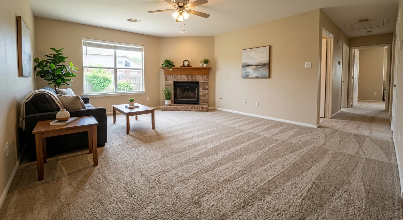 carpet steam cleaning work, project example in Channelview, TX