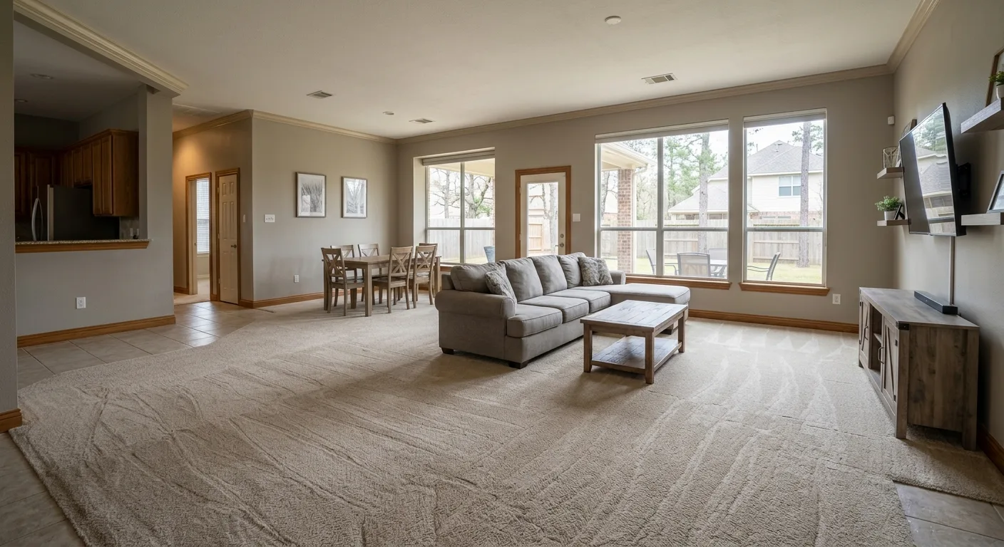 carpet steam cleaning work, project example in Dayton, TX