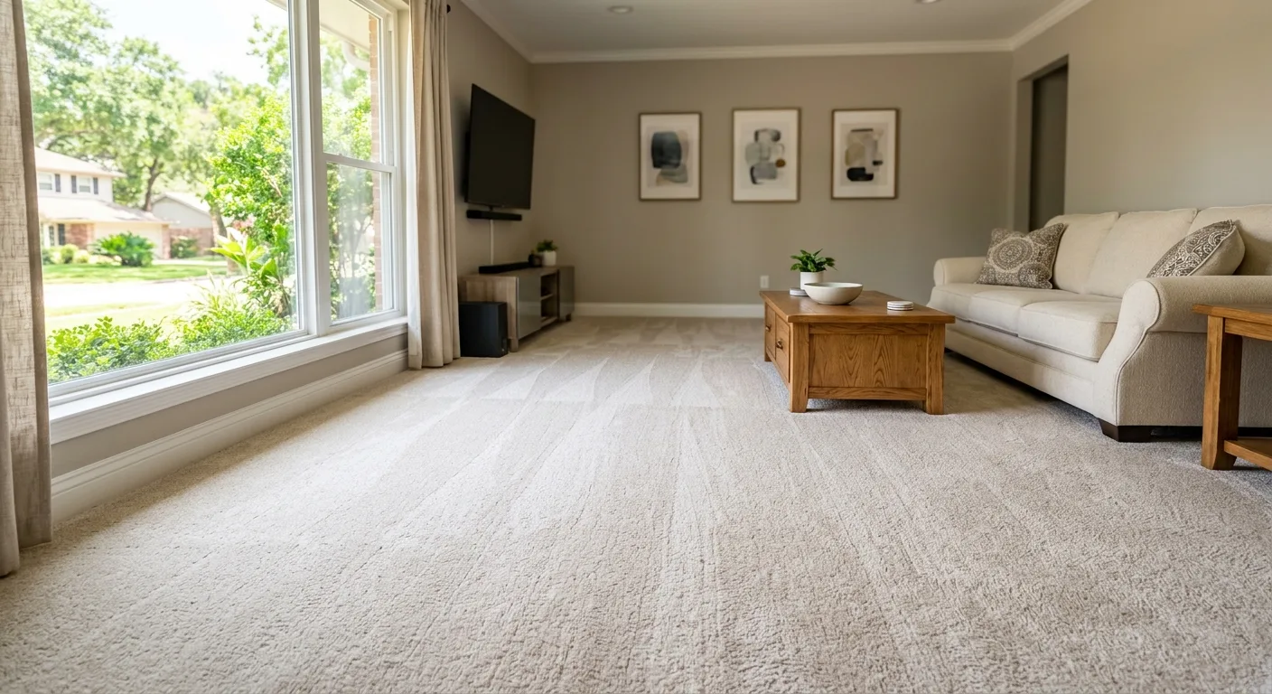 carpet steam cleaning work, project example in Houston, TX