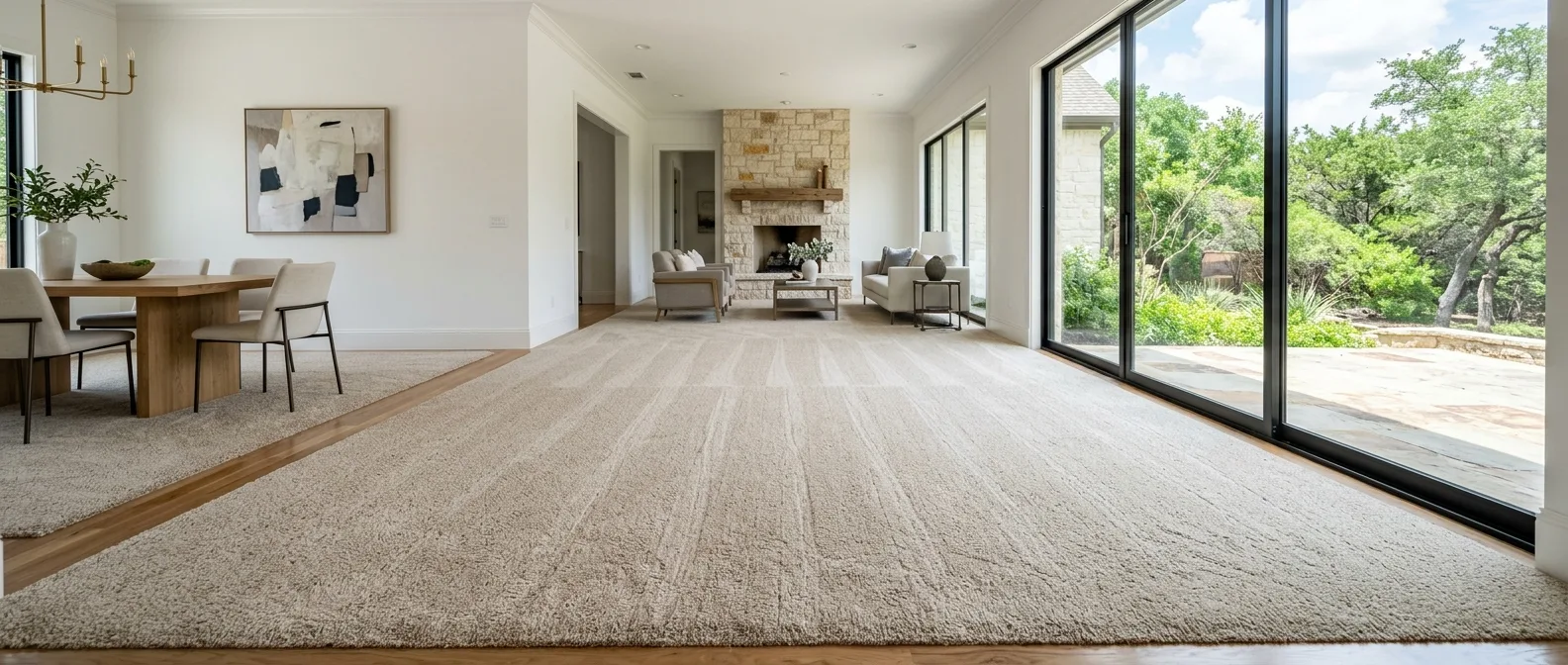 carpet steam cleaning work, project example in Jones Creek, tx