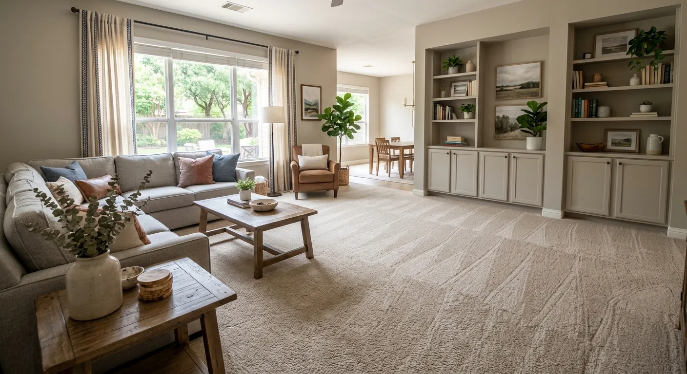 carpet steam cleaning work, project example in Ln Spring, tx