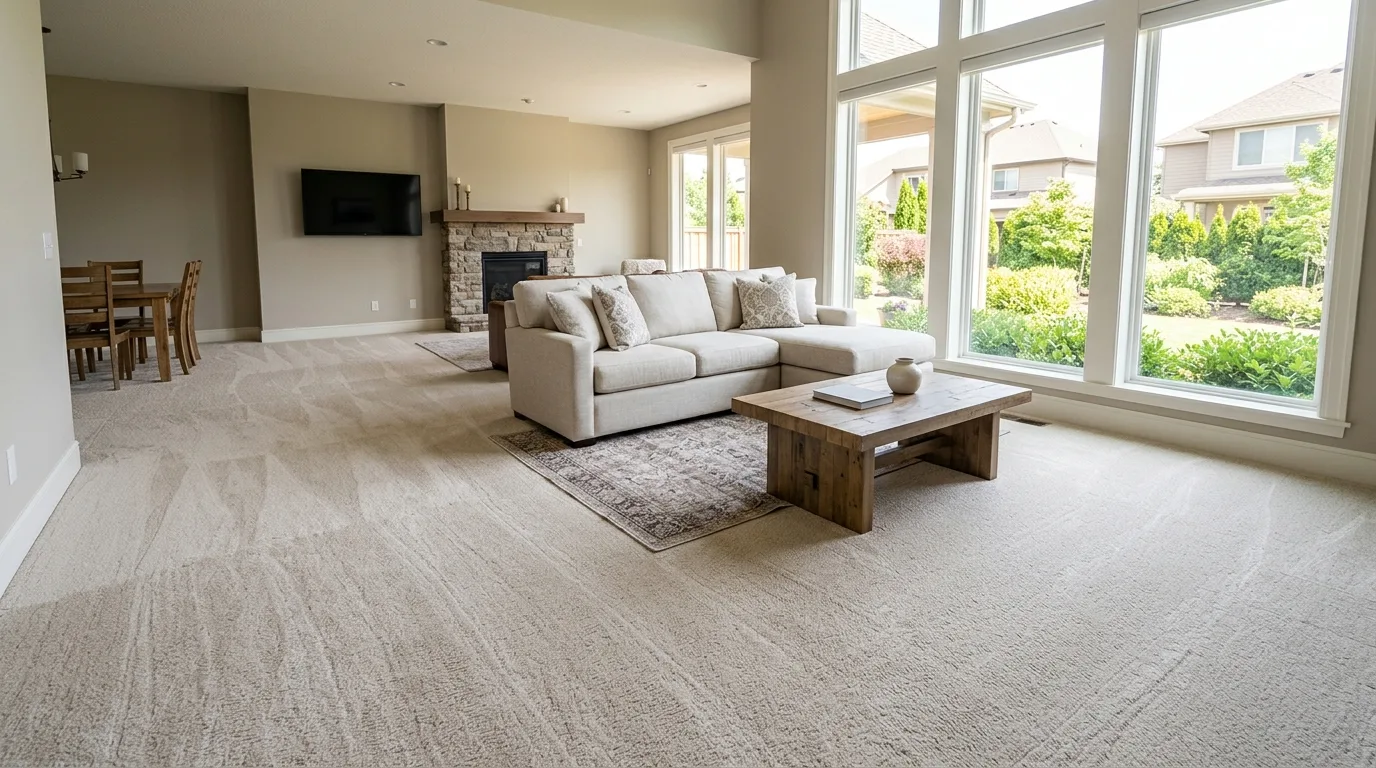 carpet steam cleaning work, project example in Meadows Place, TX