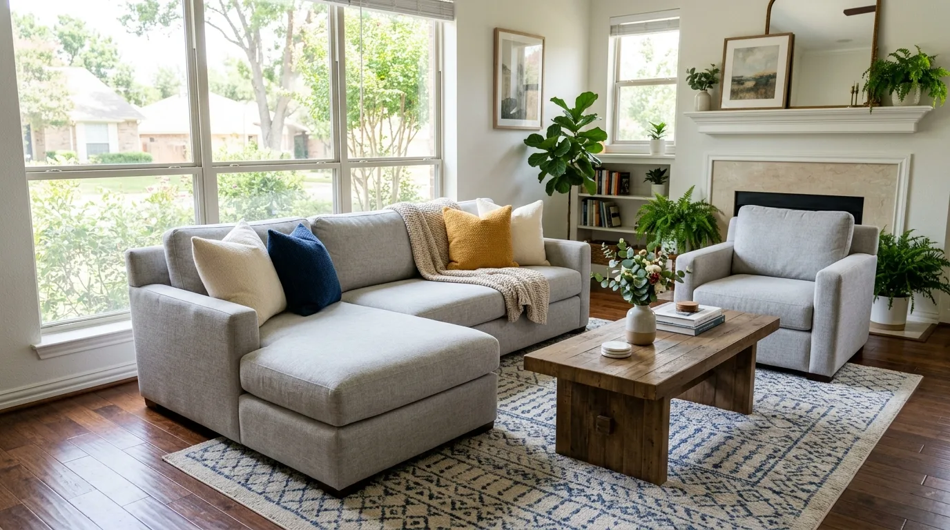 upholstery cleaning work, project example in Panorama Village, tx