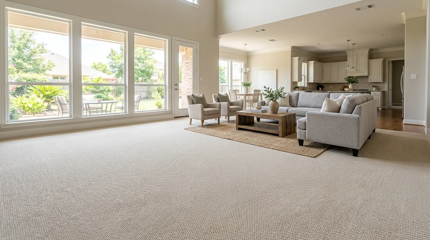 carpet steam cleaning work, project example in Pearland, TX