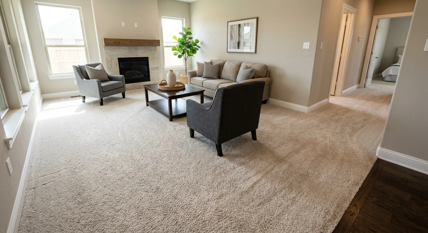 carpet steam cleaning work, project example in Rosharon, TX
