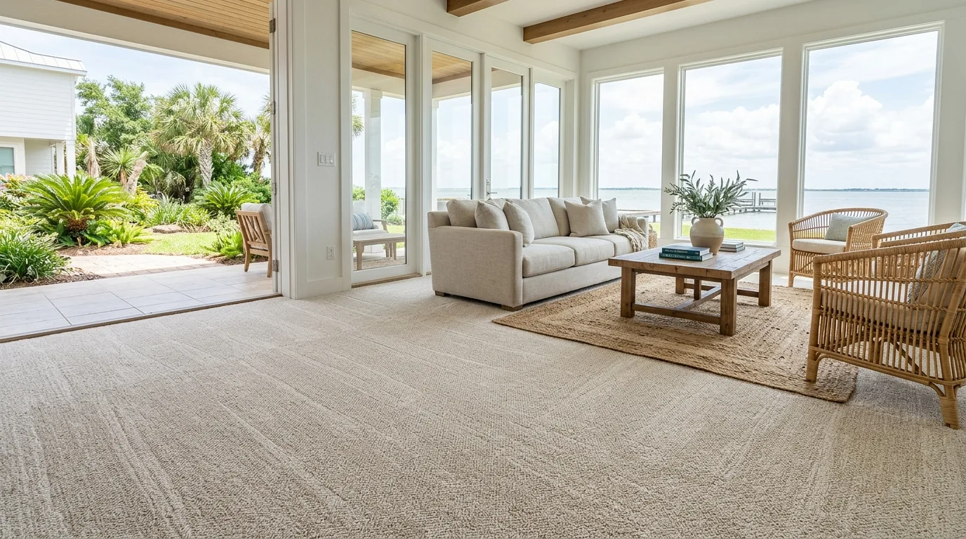 carpet steam cleaning work, project example in San Leon, TX