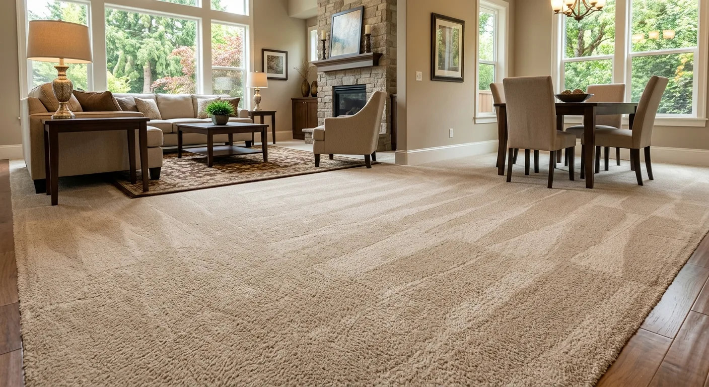 carpet steam cleaning work, project example in Shenandoah, TX