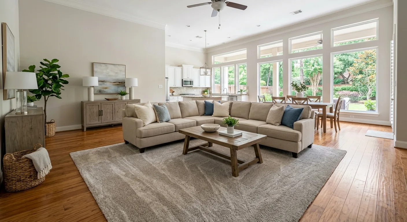 Carpet cleaning service work, project example in Sienna Plantation, tx
