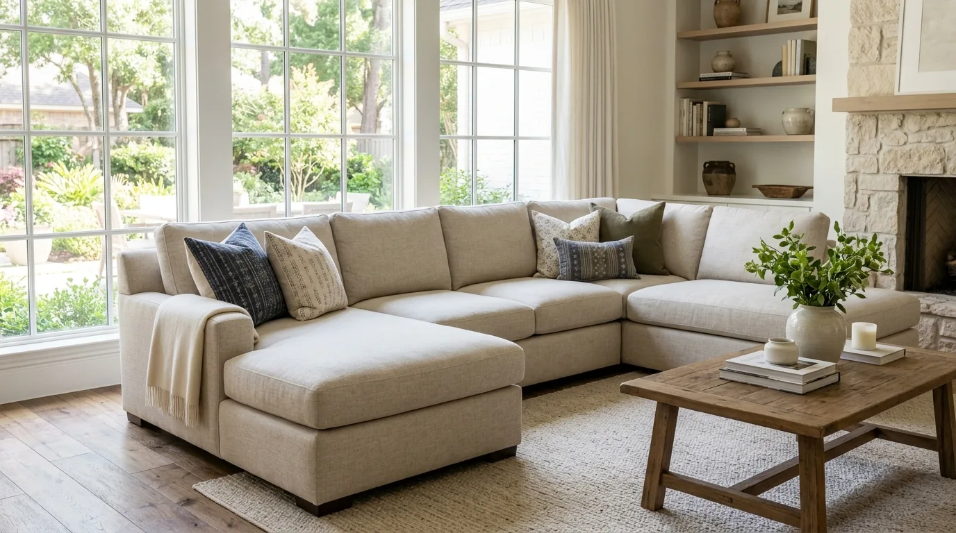 upholstery cleaning work, project example in Spring, TX