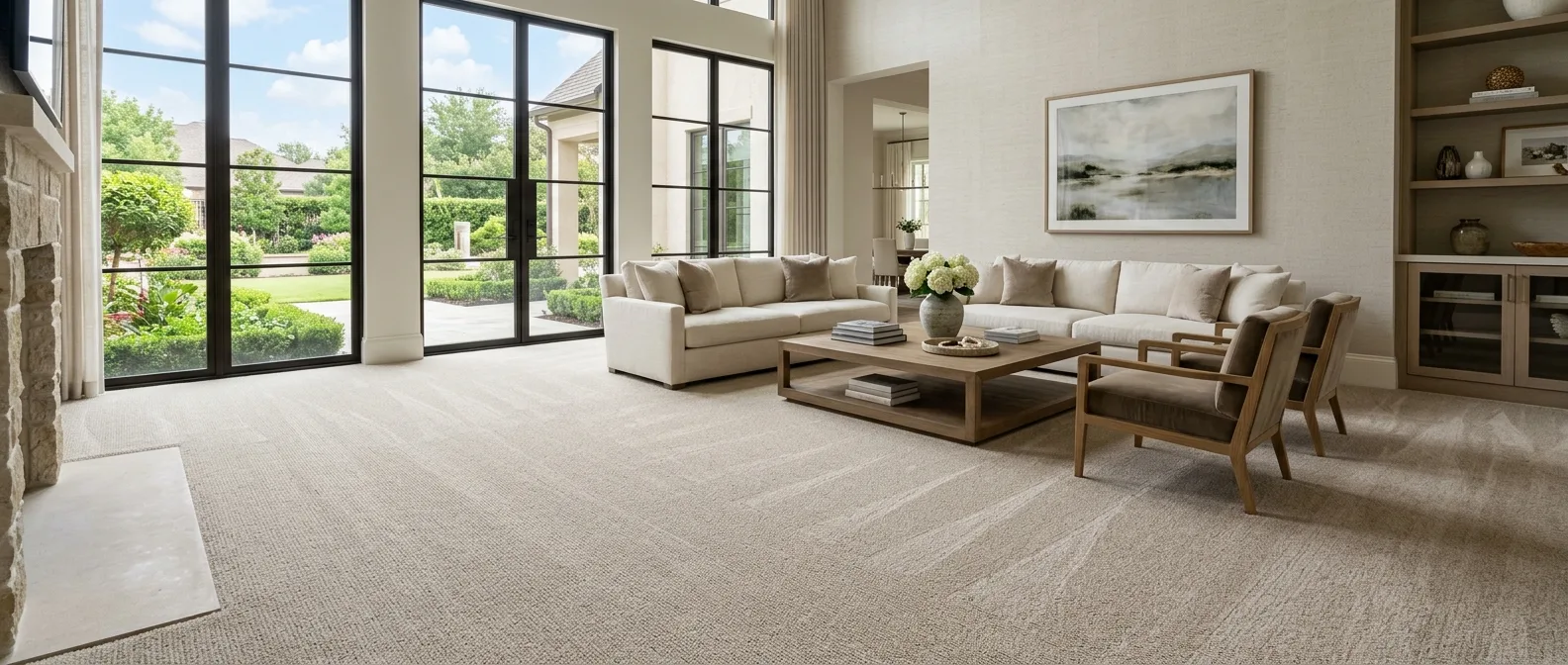 carpet steam cleaning work, project example in Sugar Land, TX