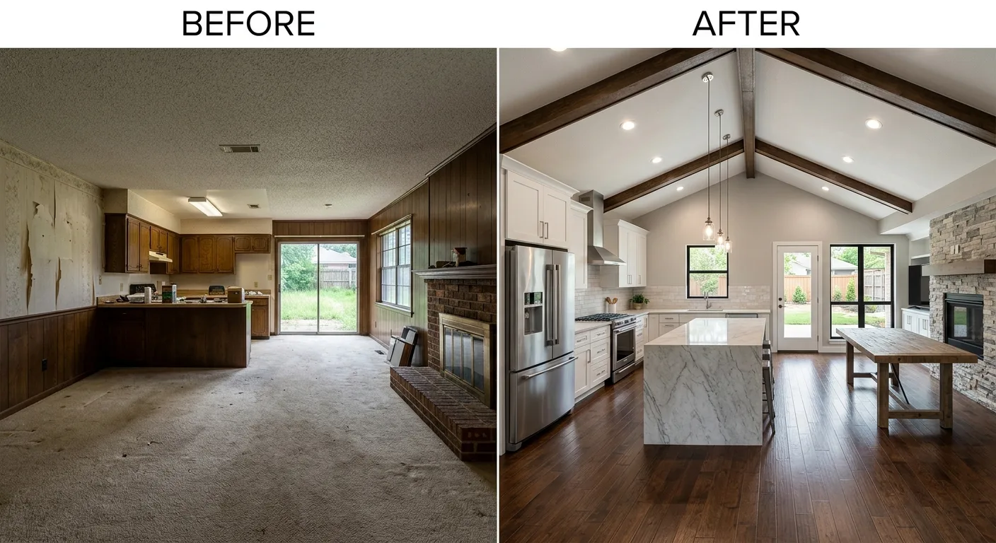 home renovations work — project example in Hutchins, TX