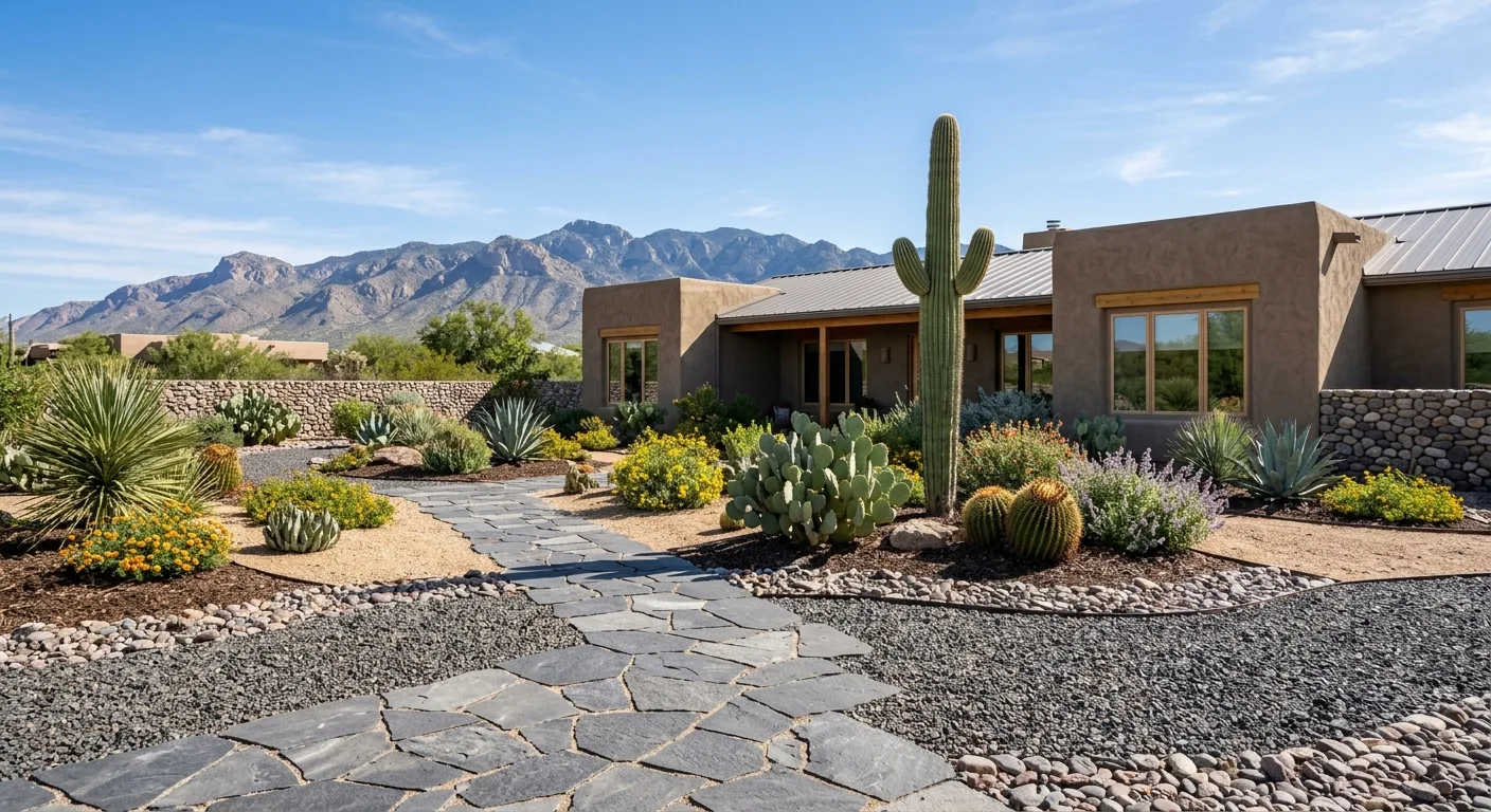 yard and desert debris work, project example in Tucson, AZ