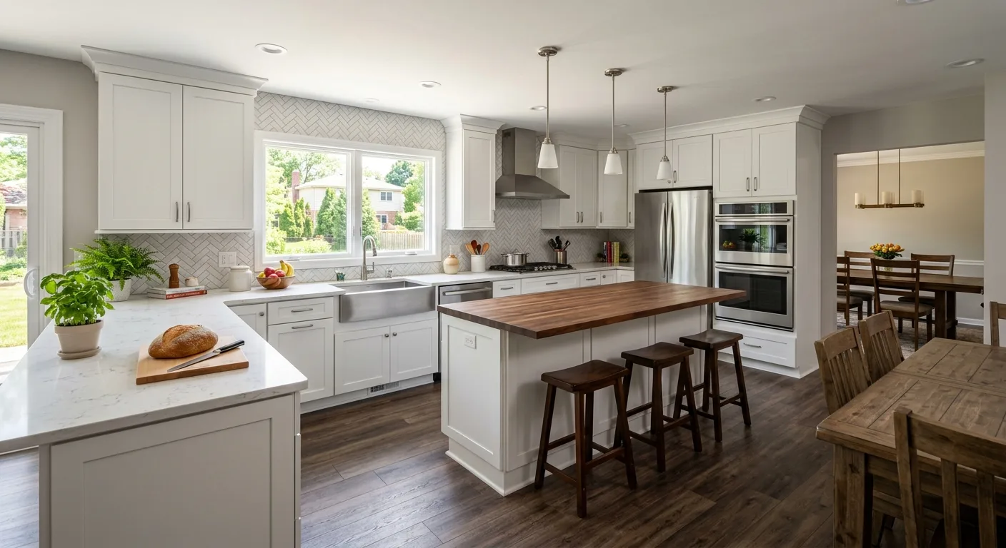kitchen remodeling work, project example in Schaumburg, IL